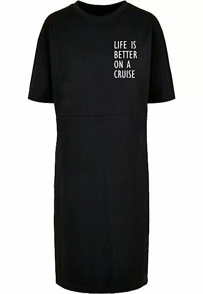 Merchcode Shirtkleid "Merchcode Damen Ladies Life Is Better Oversized Slit günstig online kaufen