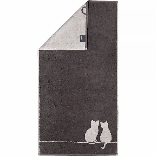 Cawö Handtücher CUTE CATS EDITION You & Me 6263 - Farbe: basalt/platin - 77 günstig online kaufen