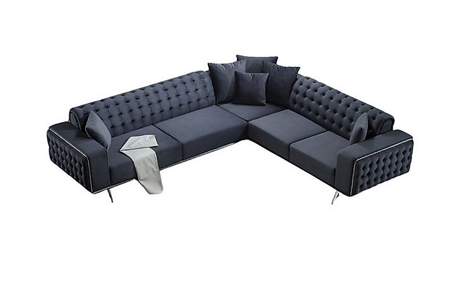 Villa Möbel Ecksofa Torro, Set, mit Relax-/Bettfunktion durch umklappbare R günstig online kaufen