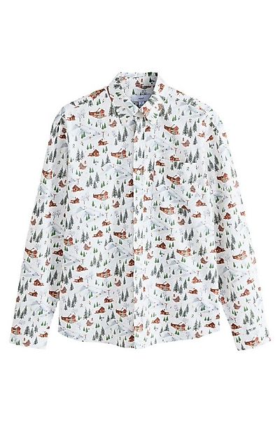 Next Langarmhemd Langärmeliges Hemd mit Weihnachtsmotiv (1-tlg) günstig online kaufen