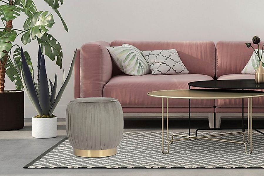 Kayoom Sitzhocker »Hocker Lilje, Edler Touch durch goldenen Sockel,Hochwert günstig online kaufen