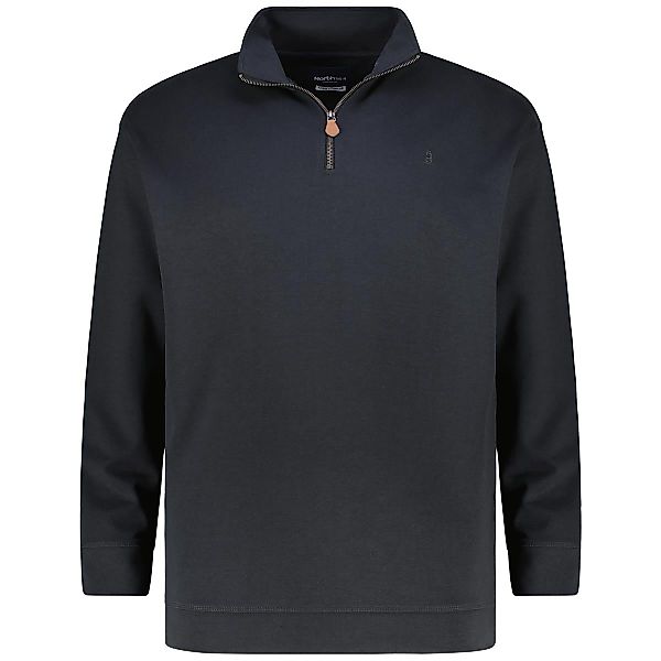 North Sweatshirt mit Troyerkragen Farbe schwarz Größe: 3XL günstig online kaufen