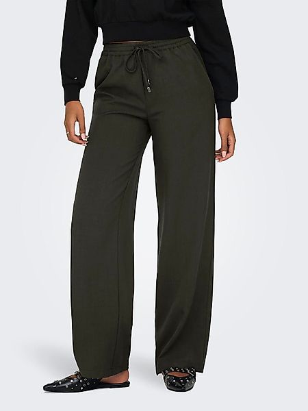ONLY Stoffhose weiter Beinschnitt hoher Taille günstig online kaufen