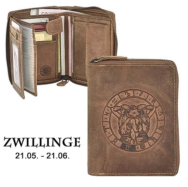 Greenburry Geldbörse Vintage Sternzeichen (oA), Reißverschlussbörse, günstig online kaufen