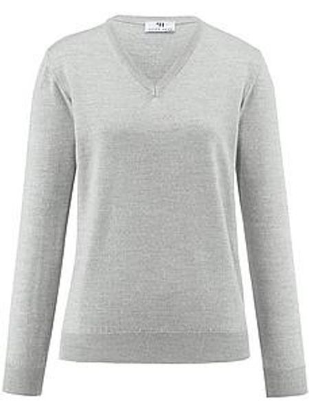 V-Pullover aus 100% Schurwolle Pure Tasmanian Wool Peter Hahn grau günstig online kaufen