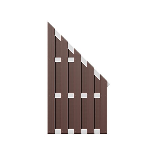 T&J WPC-Bretterzaun Eldena-Ecke 90 cm x 180 cm/90 cm Braun günstig online kaufen