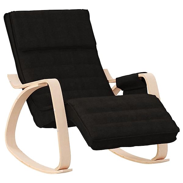vidaXL Schaukelstuhl Schwarz Stoff Modell 17 günstig online kaufen