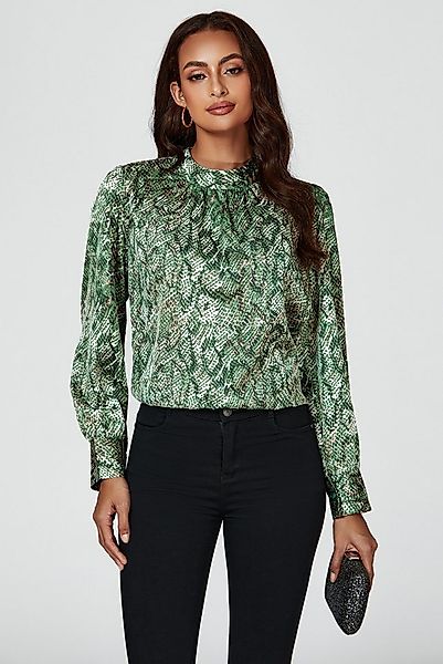 FS Collection Langarmbluse Damen Langärmelige Bluse - Bluse mit Blumenmuste günstig online kaufen