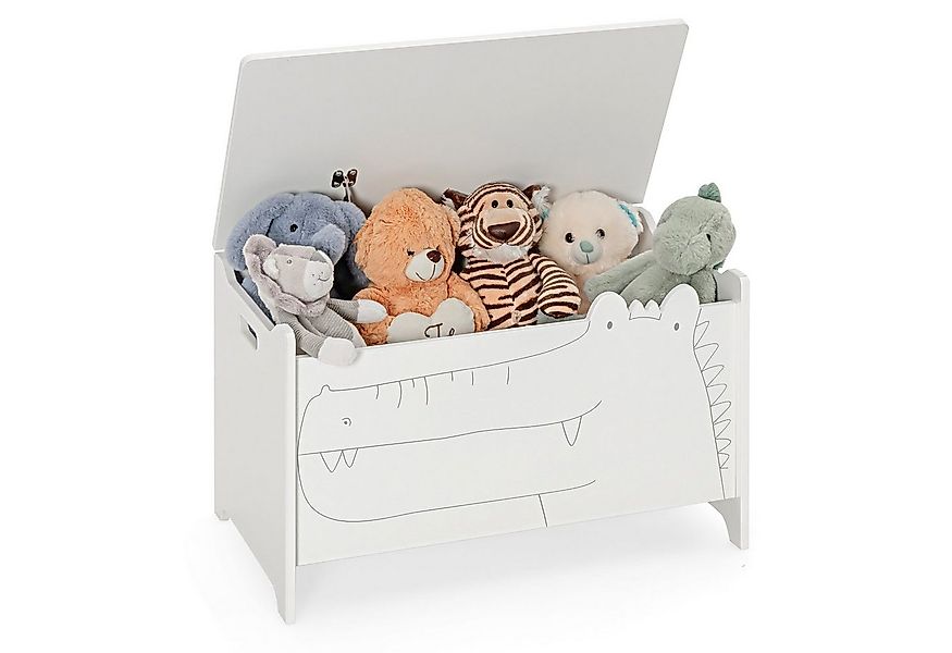 COSTWAY Spielzeugtruhe Spielzeugkiste, aus Holz, 60 x 33 x 37,5 cm günstig online kaufen