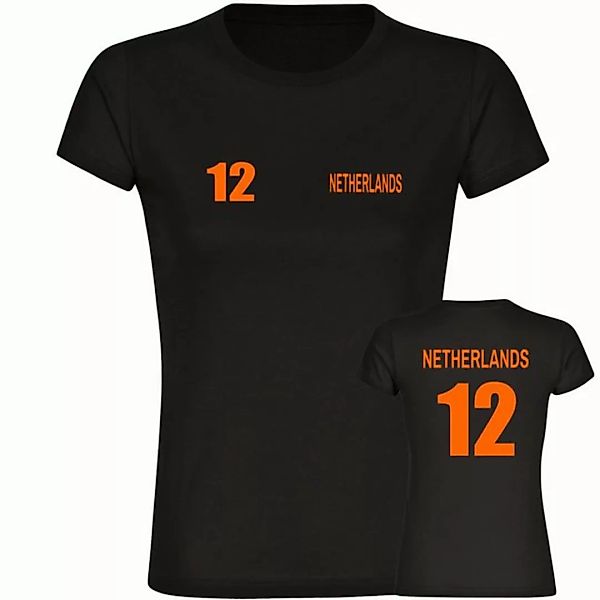 multifanshop T-Shirt Damen Netherlands - Trikot Nummer 12 - Frauen günstig online kaufen