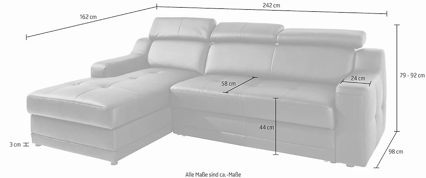 exxpo - sofa fashion Ecksofa "Lotos, bequem und funktionell, L-Form", mit K günstig online kaufen