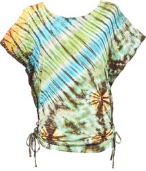 Guru-Shop T-Shirt Batikshirt mit Fledermausärmeln, lockeres.. günstig online kaufen