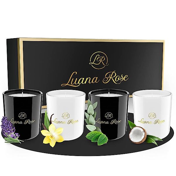 Luana Rose Duftkerze 4er-Set mit Soja günstig online kaufen