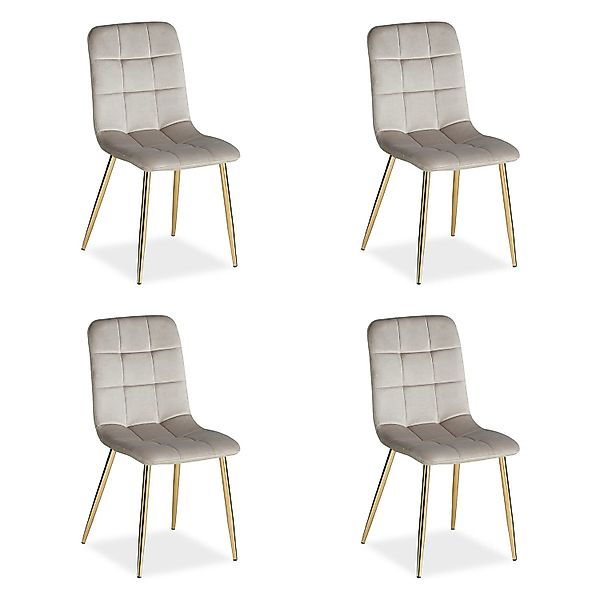 Homestyle4u Polsterstuhl Küchenstuhl modern Esszimmer Grau günstig online kaufen