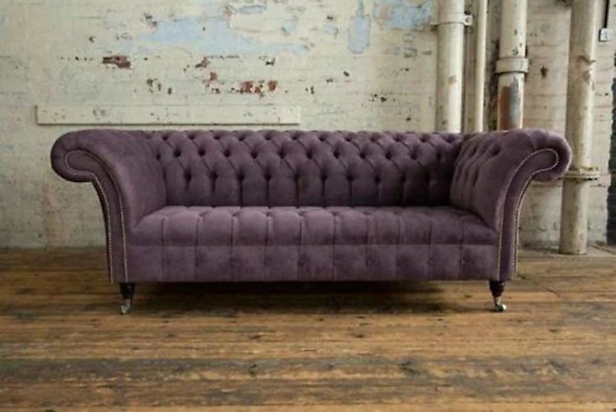 JVmoebel Chesterfield-Sofa, Chesterfield 3 Sitzer Couch Polster Sitz Textil günstig online kaufen