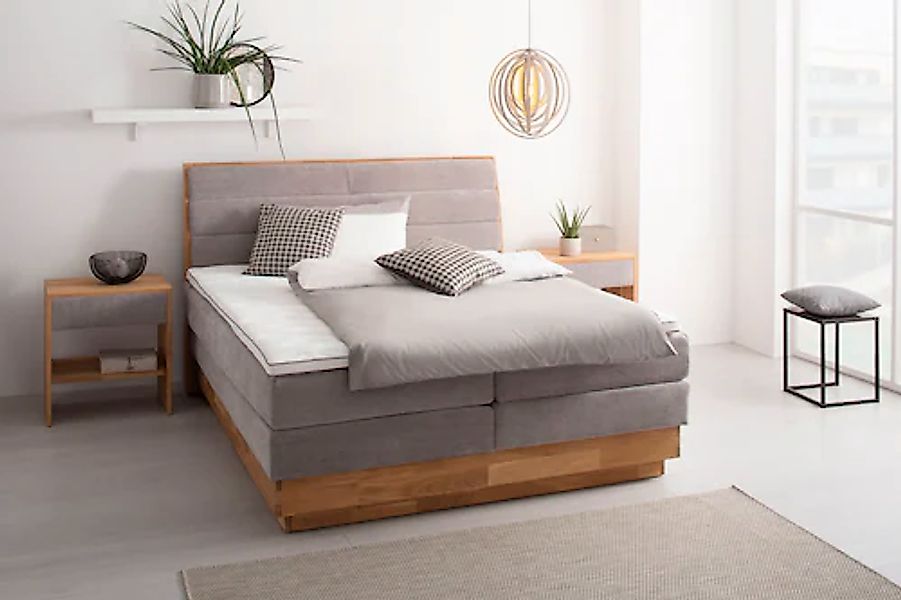 OTTO products Boxspringbett »Jenna«, ohne LED-Beleuchtung, mit zertifiziert günstig online kaufen