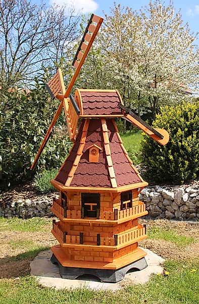 Holzdekoladen Deko-Windrad XXL Windmühle 1,50 m günstig online kaufen
