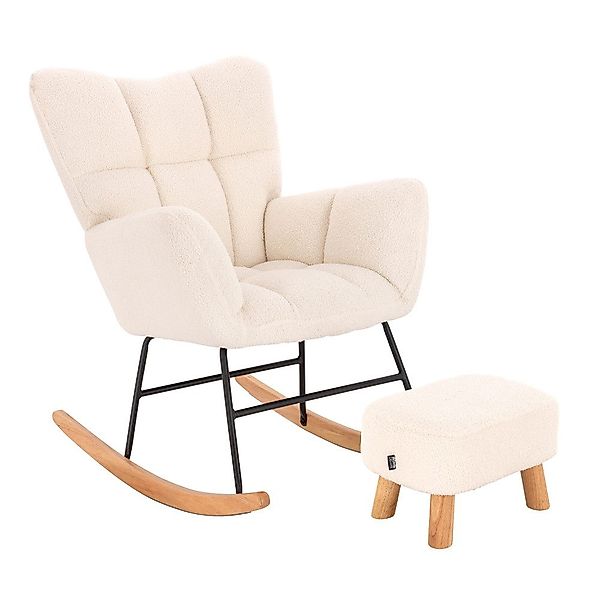 HOME DELUXE Schaukelstuhl NARA inkl. Hocker günstig online kaufen