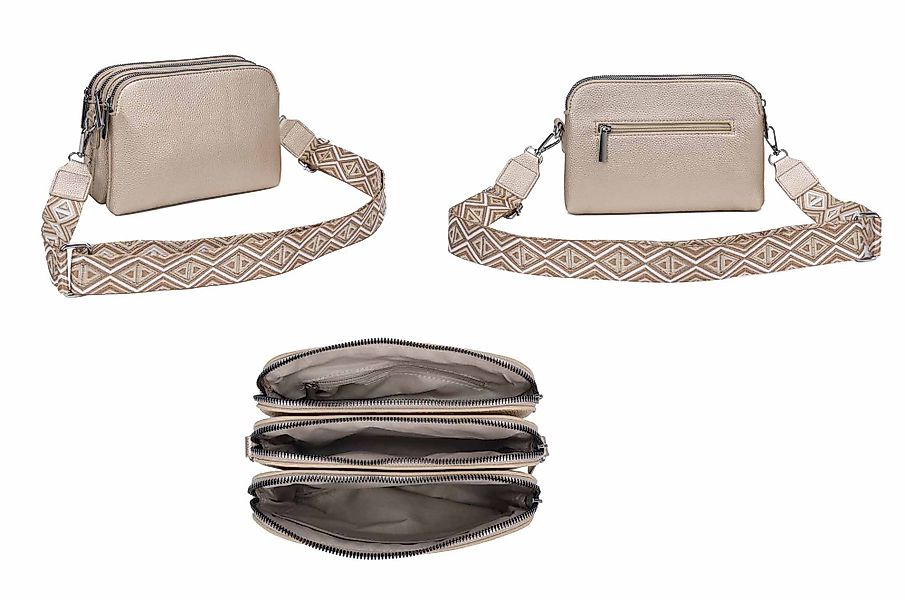 ITALYSHOP24 Schultertasche Damen Tasche Bodybag Umhängetasche Crossbody Bru günstig online kaufen