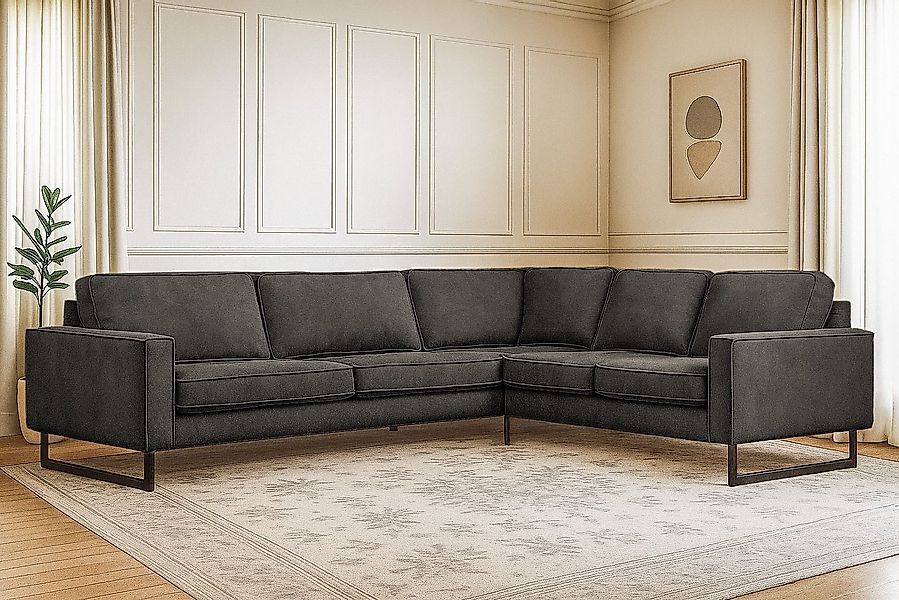 Home affaire Ecksofa Pinto, XXL, 250/290 cm, langer Schenkel, Ottomane, Cor günstig online kaufen