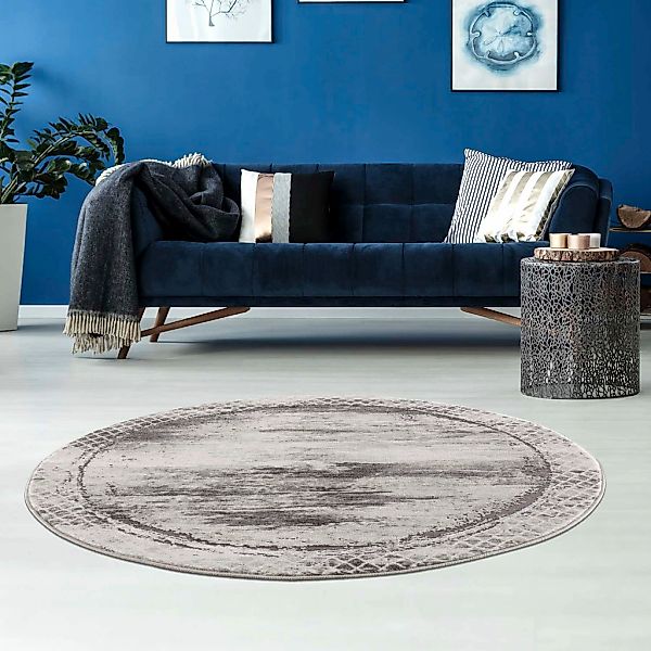 Carpet City Teppich "Noa 9332" rund 11 mm Höhe Kurzflor, Modern, Weicher Fo günstig online kaufen