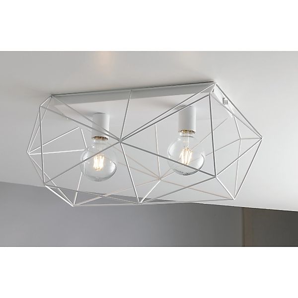 Luce Design Deckenleuchte Abraxas 2-flammig Weiß 30 cm x 60 cm günstig online kaufen