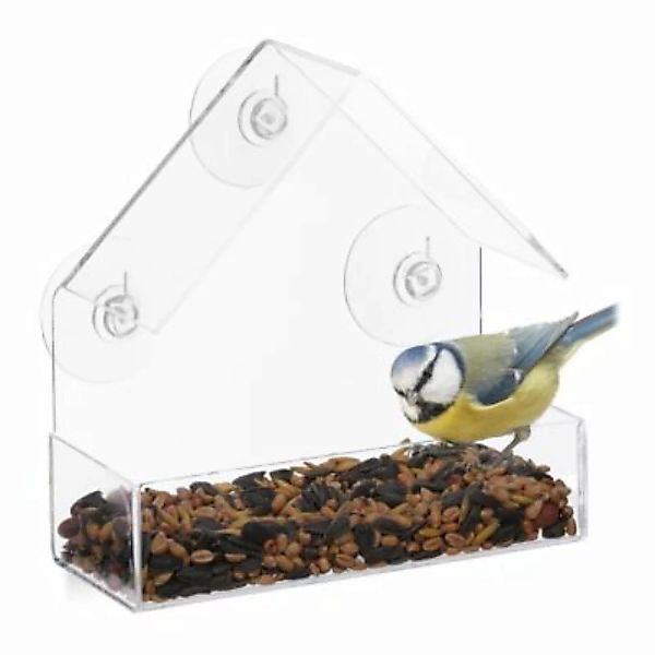 relaxdays Fenster-Vogelfutterhaus transparent günstig online kaufen
