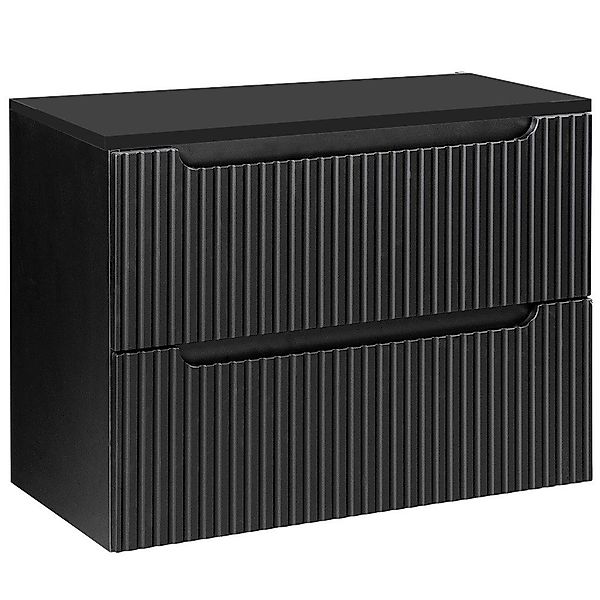 Lomadox Waschbeckenschrank NEWPORT-56-BLACK 80 cm Waschtisch-Unterschrank günstig online kaufen