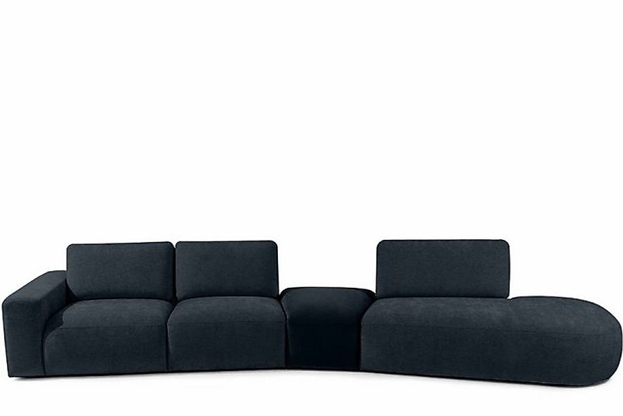 KONSIMO® Ecksofa ZUCCO Ecksofa rechts, 4 Teile, organische Form, hergestell günstig online kaufen