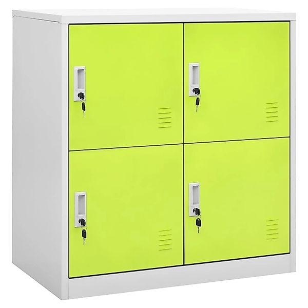 vidaXL Fächerschrank Schließfachschränke 2 Stk. Hellgrau günstig online kaufen