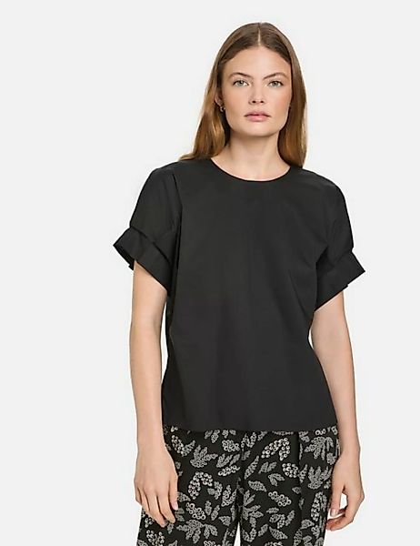 Taifun Kurzarmbluse Blusenshirt aus Baumwoll-Mix günstig online kaufen