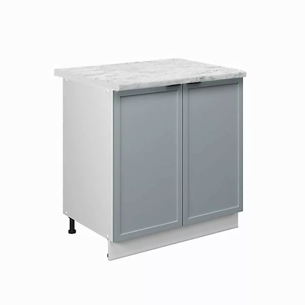 Vicco Spülenunterschrank Fame-Line, Hellblau-grau/Weiß, 80 cm mit Regal, AP günstig online kaufen