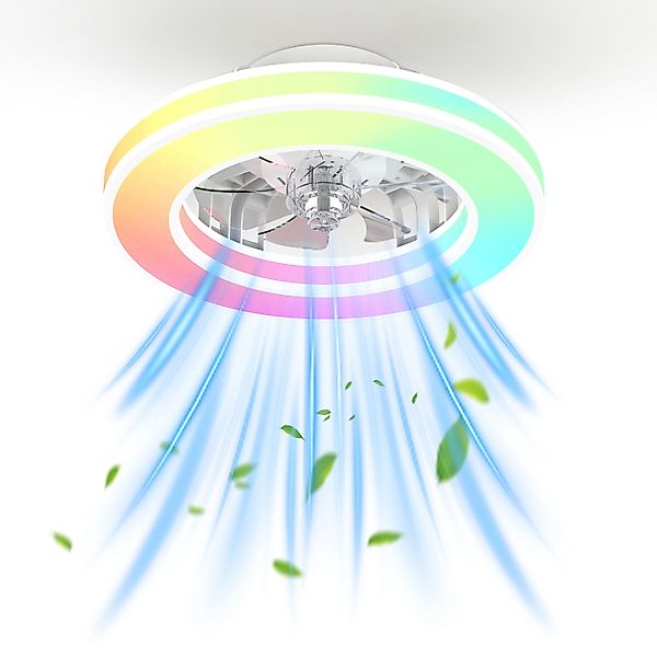 Tukrool Deckenventilator Deckenleuchte,Leise Deckenventilator 6 Geschwindig günstig online kaufen