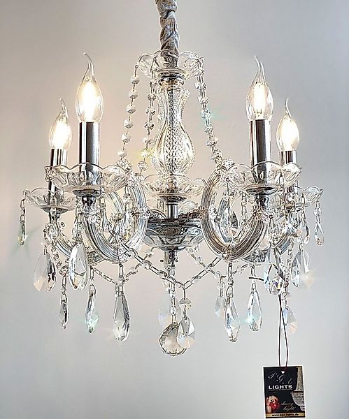 PGA-Lights Kronleuchter Kristall Kronleuchter Ø48cm 5 Leuchten mit funkelnd günstig online kaufen