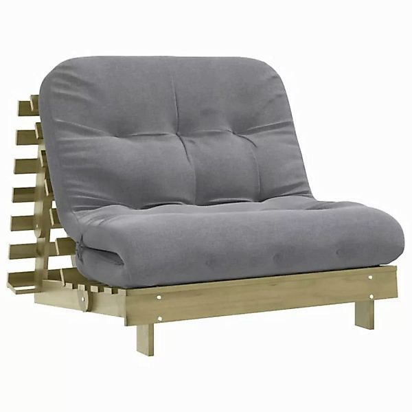 vidaXL Sofa Futon Schlafsofa mit Matratze 100x206x11 Kieferholz Imprägniert günstig online kaufen