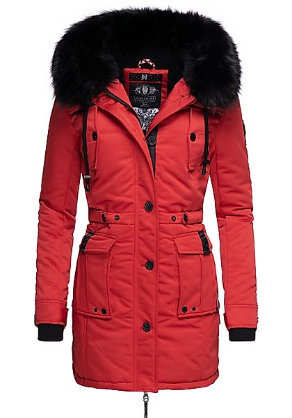 Navahoo Wintermantel "Luluna Prc", edler Parka mit großer Kunstfellkapuze günstig online kaufen