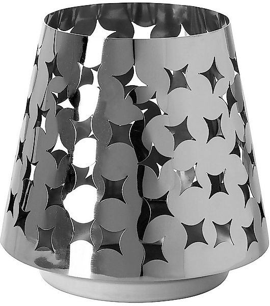 Fink Windlicht Kerzenhalter LUMA (1 St), aus Edelstahl, mit ausgestanzten C günstig online kaufen