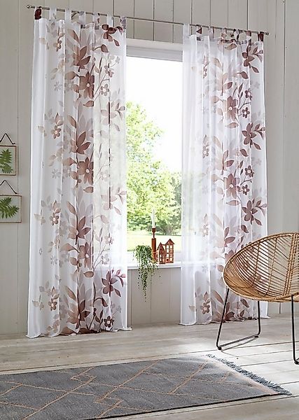 OTTO home Gardine Ina (2 St), Schlaufen, transparent, Voile, 2-er Set, eins günstig online kaufen