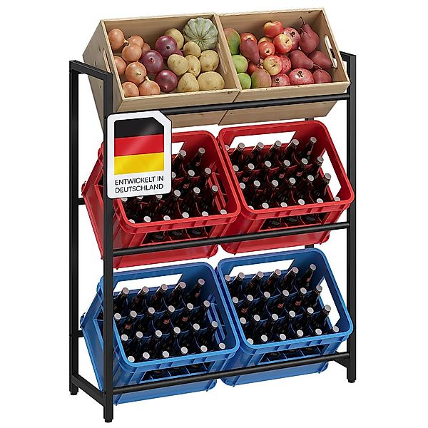 STEELSØN Standregal Mystra, Getränkekistenregal, schwarz, für günstig online kaufen