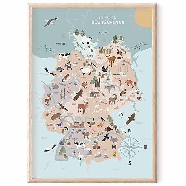 MeinBaby123® Poster Lernposter, Bilder Kinderzimmer Deko, günstig online kaufen