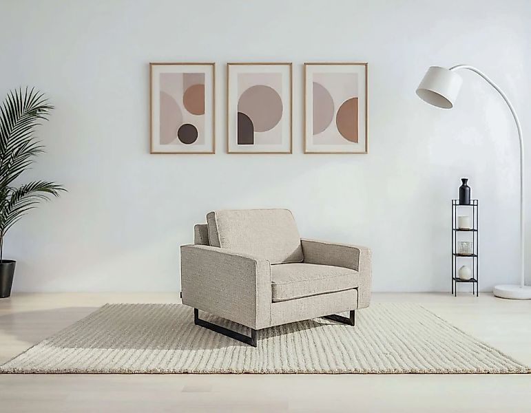 PLACES OF STYLE Loveseat "Pinto 105 cm, Cord, Chenille, Lederoptik" mit Ked günstig online kaufen
