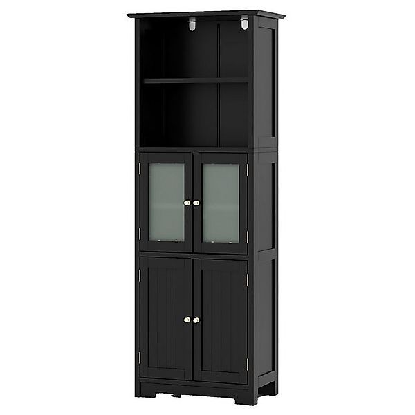 KOMFOTTEU Hochschrank Badezimmerschrank Badkommode mit Ablagen günstig online kaufen
