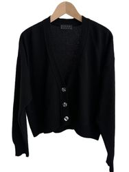 Zuckerwatte Strickjacke modische kurze Form, V-Ausschnitt, günstig online kaufen