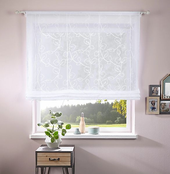 Home affaire "Adele" mit Stangendurchzug ohne Bohren mit Stickerei günstig online kaufen