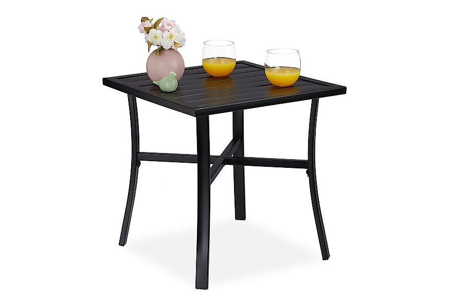 relaxdays Gartentisch Schwarzer Gartentisch günstig online kaufen