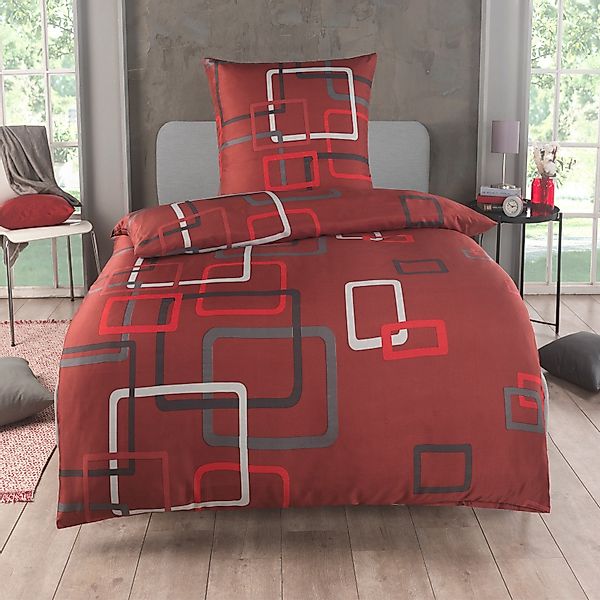 Kuscheli Bettwäsche 200x200 + 2x 80x80 cm atmungsaktiver Bettbezug, moderne günstig online kaufen