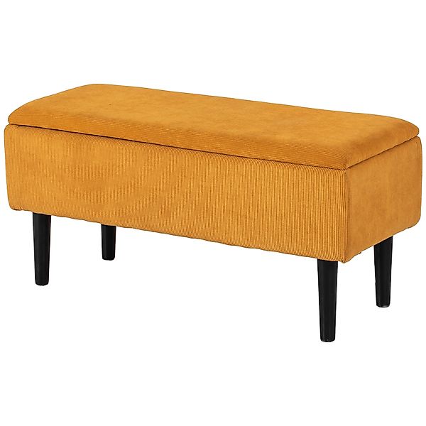 HOMCOM Truhenbank mit 47L Stauraum, Truhenbank aus Polyester für Schlafzimm günstig online kaufen