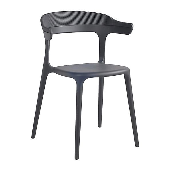 Papatya Sessel Luna-Stripe Anthrazitgrau 22 Stuhlsitz  Oberteil Anthrazitgr günstig online kaufen