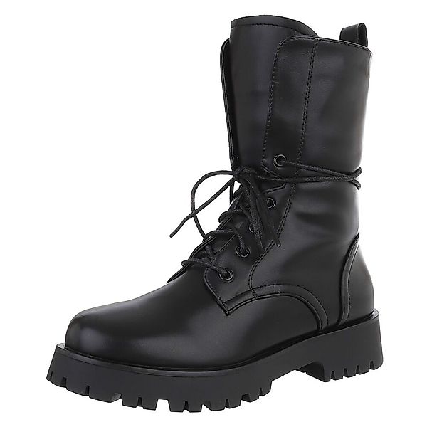Ital-Design Moderne Damenstiefel mit Schnürung für günstig online kaufen