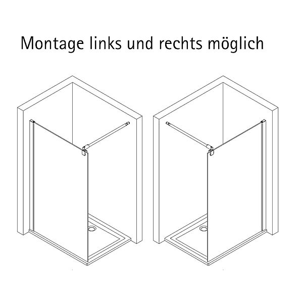 Schulte Walk-in-Dusche Alexa Style 2.0 Duschwand günstig online kaufen